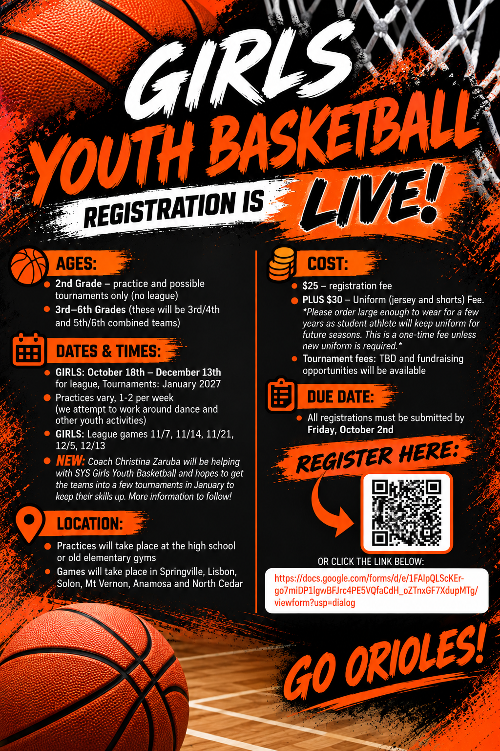Girls Youth Basketball