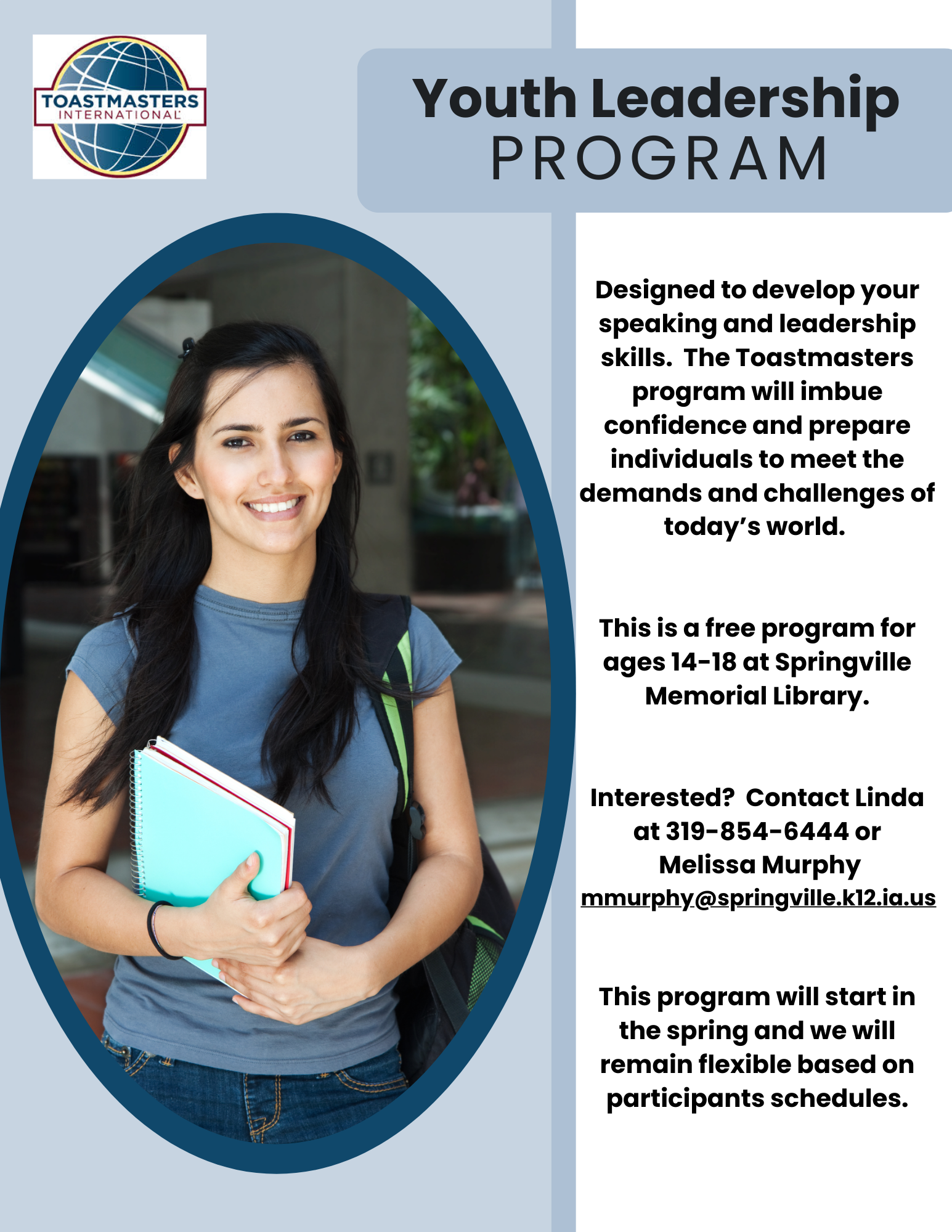 Springville Memorial Library Youth Leadership Program